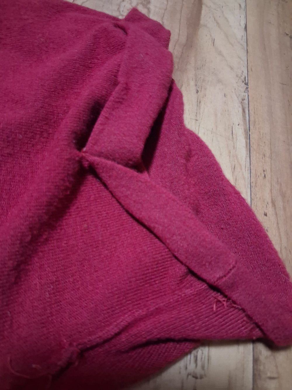 Open-Front Raspberry Colored Women's Cardigan Sweater - Picture 3 of 4